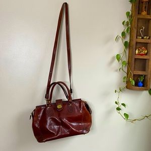 Brahmin burgundy leather bag